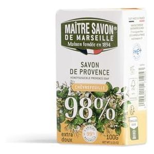 Maître Savon de Marseille – Provence Kamperfoelie Zeep 100 g – Extra Zacht – 98 % Natuurlijke Ingrediënten – Lichaam & Handen