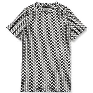 Supermom Dames Tee Fortville Short Sleeve All Over Print T-shirt, Black - P090, 34