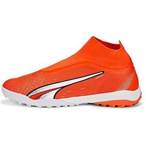 Puma Ultra Match+ Ll Tt heren Voetbalschoen, Ultra Oranje Puma Wit Blauw Glimmer, 39 EU