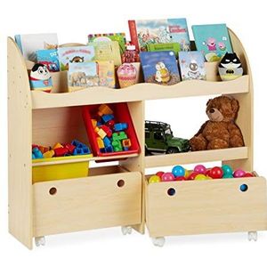 Relaxdays speelgoedkast - opbergkast voor speelgoed - boekenkast - kinderkast