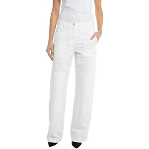 Replay Werkbroek voor dames, 011, natuurlijk wit., 25W
