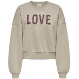 ONLY Sweatshirt 'ONLKiara'  taupe / goud / pitaja roze