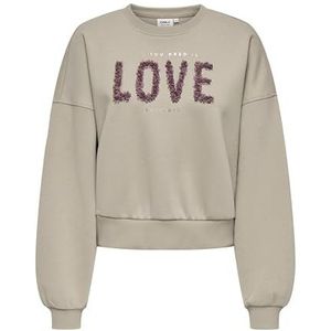 ONLY Sweatshirt 'ONLKiara'  taupe / goud / pitaja roze