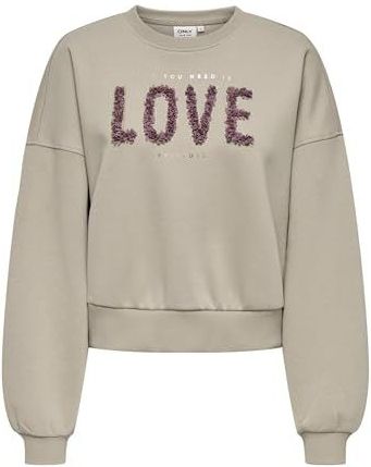 ONLY Sweatshirt 'ONLKiara'  taupe / goud / pitaja roze