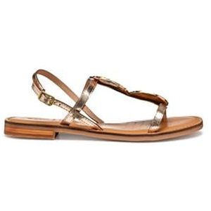 Geox Dames D Maddalusiac F sandaal met ritssluiting, Lt Goud, 38.5 EU