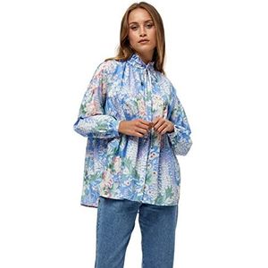 Minus Kathleen Tunic Shirt voor dames, 9386 Blauwe Bell Print, 40