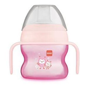 MAM Starter Cup met antislip handgrepen en schenktuit, vanaf 4 maanden, 150 ml, roze