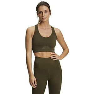 FALKE Dames Sportbeha Madison Low Support W SB Ademend Sneldrogend Voor een laag activiteitsniveau 1 Stuk, Groen (Herb 7754), S