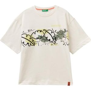 United Colors of Benetton T-shirt voor kinderen en jongeren, Wit, 140