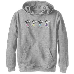 Disney Characters Neon Pants Boy's Hooded Pullover Fleece, Athletic Heather, Small, Athletic Heather, S