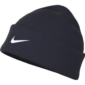 Nike Unisex Beanie Hat U NK DF Peak Beanie SC P TM, Obsidiaan/Wit, FQ8292-451, MISC