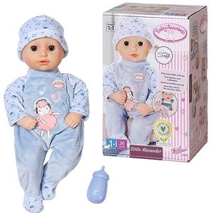 Baby Annabell Little Alexander 36cm soft bodied doll with Bottle for pretend feeding - Suitable for children aged 1+ years - Perfect doll for toddlers - Includes Doll, Bottle and Outfit