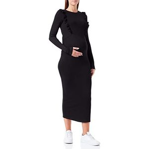 Noppies Maternity damesjurk Padu Nursing jurk met lange mouwen, zwart-P090, L
