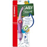 Stabilo Easy Original Rollerbalpen voor rechtshandigen in glanzend paars - enkele pen - blauwe inkt (wisbaar) - inclusief cartridge