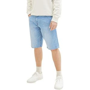 TOM TAILOR Heren 1036290 Bermuda Jeans Shorts, 10118-Used Light Stone Blue Denim, 32, 10118 - Used Light Stone Blue Denim, 32