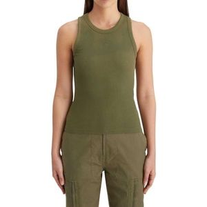 Scotch & Soda - Racer Rib Tank - Dames - Washed Military