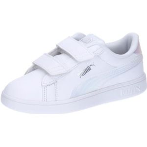 PUMA Smash 3.0 Holo 2.0 V PS, uniseks kinderschoenen, Puma meerkleurig (White Mauve Mist PUMA Silver), 33 EU