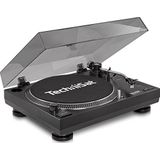 TechniSat TECHNIPLAYER LP 300 - professionele USB-DJ-platenspeler (met scratch-functie en digitaliseringsfunctie, toerental: 33/45 omw/min, kwartsgestuurde directe aandrijving) zwart,zwart