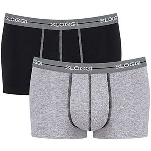 Sloggi Heren retroshorts (set van 2), Grey Combination, XXL