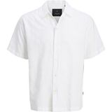 Jack & Jones - Jprblavance Dobby S/S Shirt - Wit - Korte Mouwen - Losse Pasvorm