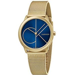 Calvin Klein Analoog kwartshorloge voor dames, met roestvrijstalen armband K3M5255N, goud, armband