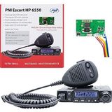 Stazione radio CB PNI Escort HP 6550 con PNI ECH01 installato, multistandard, 4W, AM-FM, 12V, ASQ, con modalità eco
