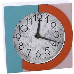 Vacchetti houten horloge, vierkant, hout, lichtblauw en roségoud, klein