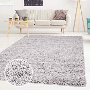 Carpet city ayshaggy Shaggy tapijt hoogpolig langpolig effen grijs zacht wollig woonkamer, afmetingen: 100 x 200 cm, 100 cm x 200 cm