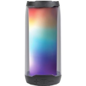 Intempo EE7413BLKSTKUK Wireless Bluetooth Speaker - WDS 570 LED Portable Sound System, Rechargeable, Colour Changing LED Lights, 25M Connection and 16 Hour Playtime*, Type-C Charging Cable Included