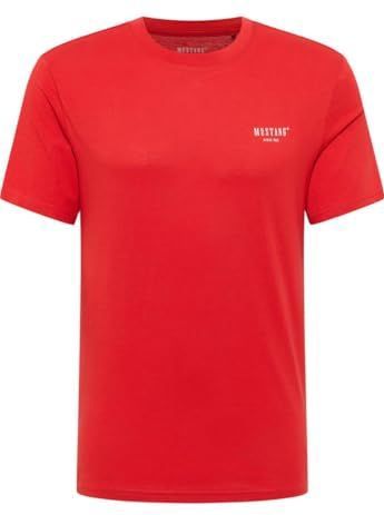 MUSTANG - Austin - Shirt - Lichtrood/Wit