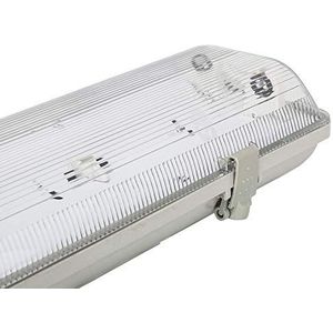 VoltShine Tri-proof lamp voor twee 1,2 m buizen, waterdicht en stofdicht, ideaal voor verlichting in industriële en buitenruimtes.