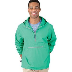 Charles River Apparel womens Pack-n-go & Water-resistant Pullover (Reg/Ext Sizes) Windbreaker Jacket, Mint, X-Large US