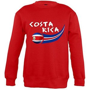 supportershop 6 sweatshirt Costa Rica 6 unisex kinderen, rood, FR: M (maat fabrikant: 6 jaar)