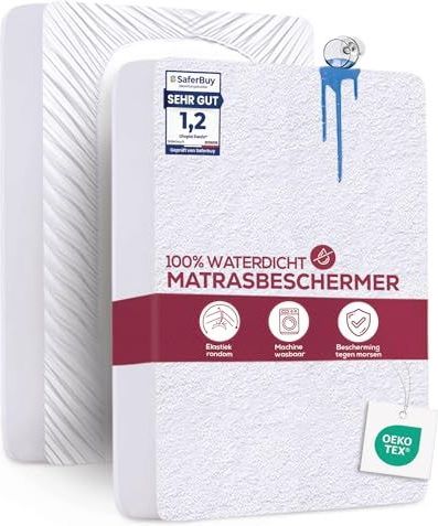 Utopia Bedding - Matrasbeschermer - Wit - 150 x 200 x 30 cm - Waterdicht - Gecertificeerd Oeko-Tex