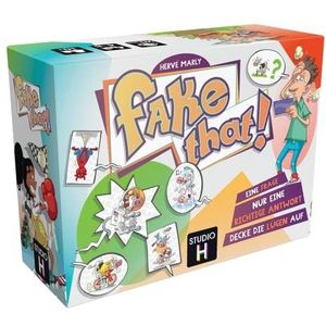 Studio H Fake that! Partyspel, kaartspel, 4-8 spelers, vanaf 10+ jaar, 20 minuten, Duits