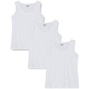 Berydale Dames Tanktop, mouwloos, Wit, set van 3, M