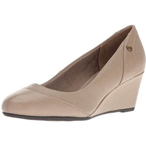 LifeStride Women's Dreams Wedge Pump, Stone, 7 M US