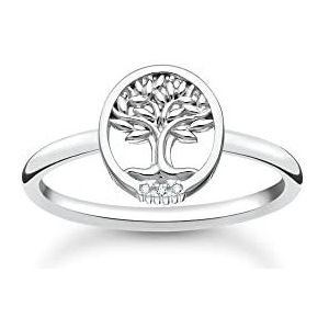 THOMAS SABO Damesring Tree of Love met witte stenen zilver 925 sterling zilver TR2375-051-14, 56 EU, 925 sterling zilver, kubische zirkonia.