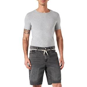 TOM TAILOR Denim Uomini Loose fit bermuda jeansshort 1032259, 10219 - Used Mid Stone Grey Denim, XL
