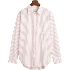 REL gestreept POPLIN Shirt, rood (bright red), 36