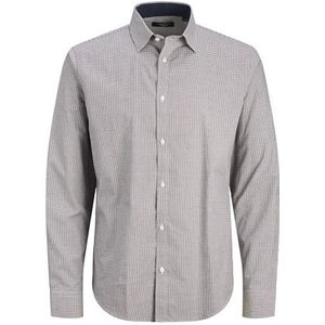 JACK & JONES Herenhemd Comfort Fit Overhemd, Port Royale/Checks: comfort fit, S