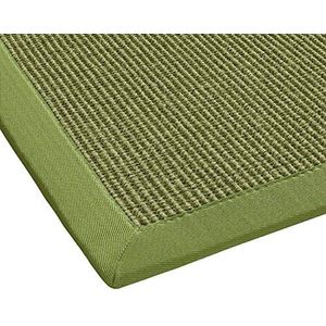 Vloermeister sisal tapijt modern hoogwaardige rand plat geweven modern 80x150 groen