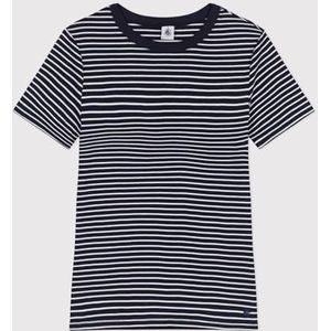 Petit Bateau T-shirt met korte mouwen voor dames, Blauw/Wit, L