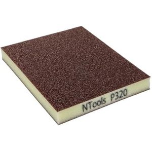 NTools GSD - Set van 20 schuursponzen korrel 320 | Schuursponzen voor hout, kunststoffen, metalen, lak, primers en andere oppervlakken | droog en waterdicht inzetbaar | korrel 320 | 20 stuks