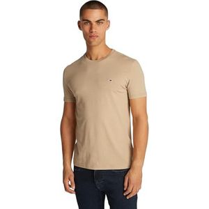 Tommy Jeans Heren TJM XSLIM Jaspe HTR TEE EXT DM0DM20363 S/S T-shirt, beige (Relic Tan Heather), 3XL, Beige (Relic Tan Heather), 3XL grote maten