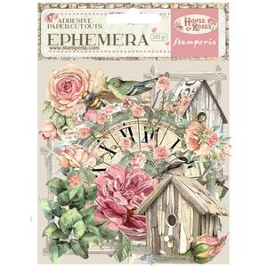 Stamperia - Ephemera for Scrapbooking, Albums, Card Making, Bullet Journalling and More, Adhesive Paper Cut Outs, Easy to Apply, Perfect for Hobbies, Crafts, and Gifting (House of Roses)