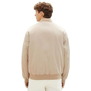 TOM TAILOR Denim Heren College bomberjack met waterafstotende functie, 12628-paving stone, L