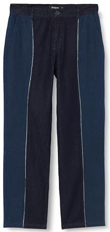 Desigual - Jeans - Blauw - Color-Blocking - Regular Fit