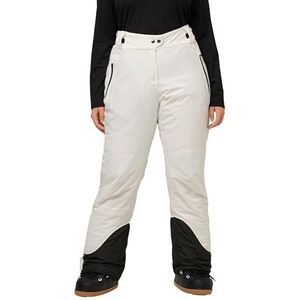 Ulla Popken Functionele skibroek voor dames, waterdicht, effen broek, sneeuwwit, 42 NL