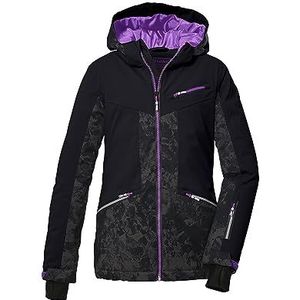 killtec Meisjes Ski-jas/functioneel jack met capuchon en sneeuwvanger KSW 118 GRLS SKI JCKT, black blue 152, 39654-000